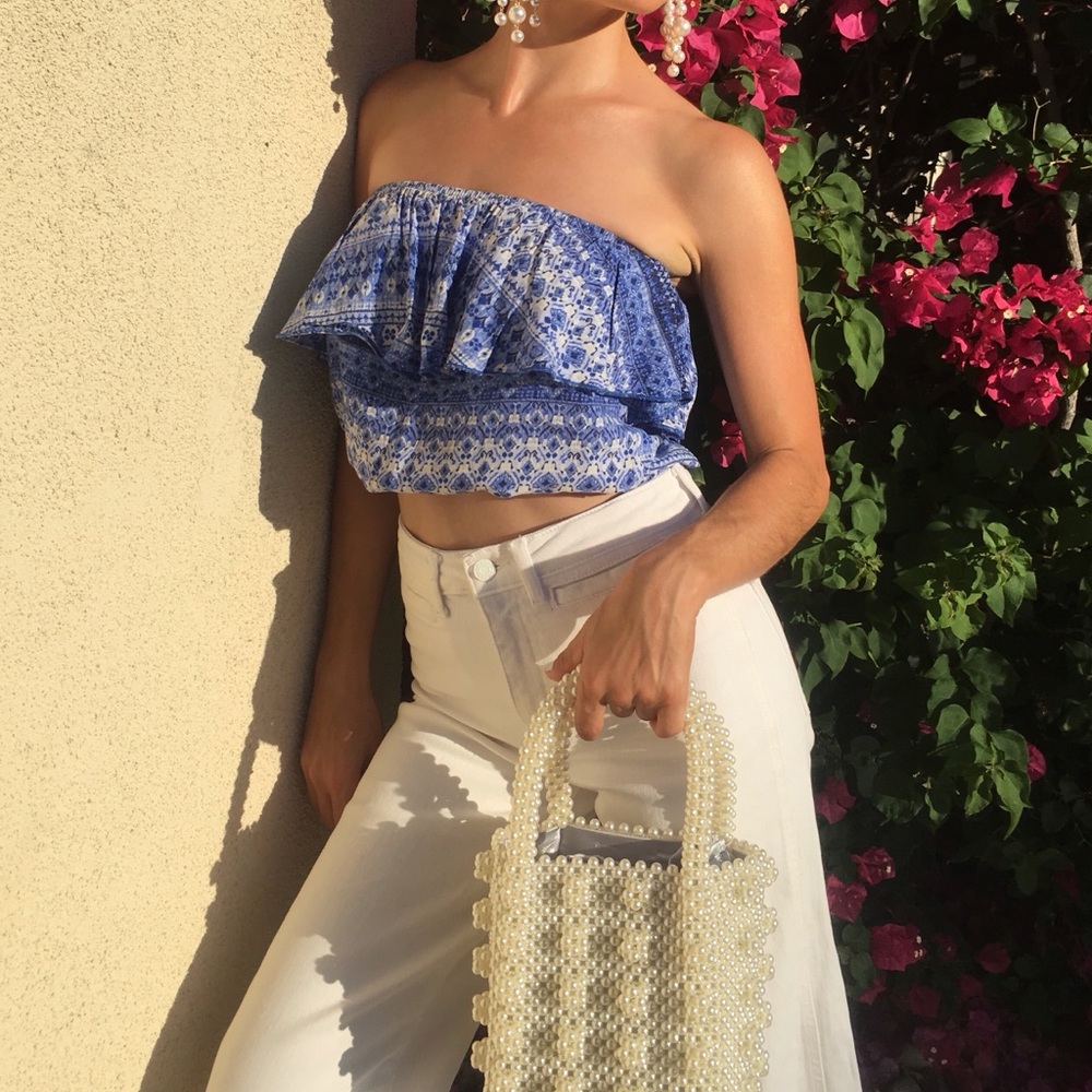Charlotte Russe Ruffle Top Tube Top